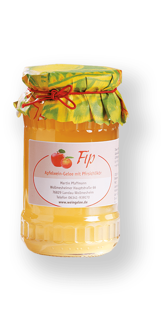 086-Fip Apfelwein-Gelee mit Pfirsichlikör Weingeleeria Pfaffmann